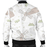 Windmill Pattern Background Men Bomber Jacket