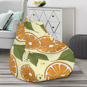 Sliced Orange Leaves  Pattern Bean Bag Cover