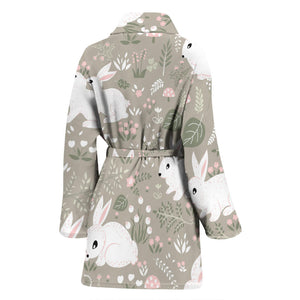 Cute Rabbit Pattern Women Bathrobe