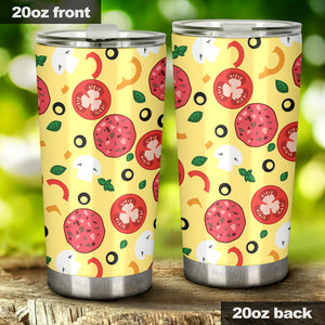 Pizza Tomato Salami Texture Pattern Tumbler