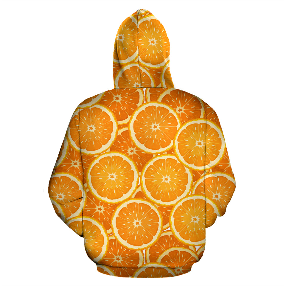 Sliced Orange Pattern Men Women Pullover Hoodie
