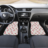 Rose Pattern Print Design 02 Front Car Mats