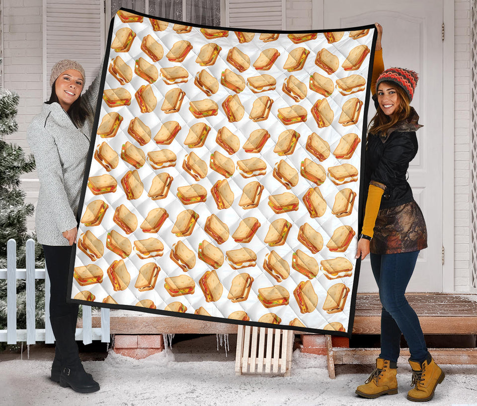 Sandwich Pattern Print Design 01 Premium Quilt