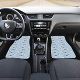 Pigeon Pattern Print Design 03 Front and Back Car Mats