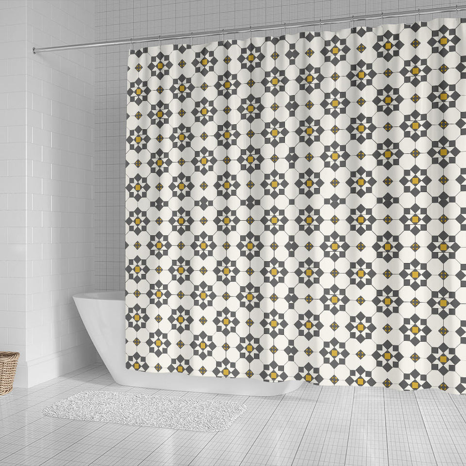 Arabic Morocco Pattern Background Shower Curtain Fulfilled In US