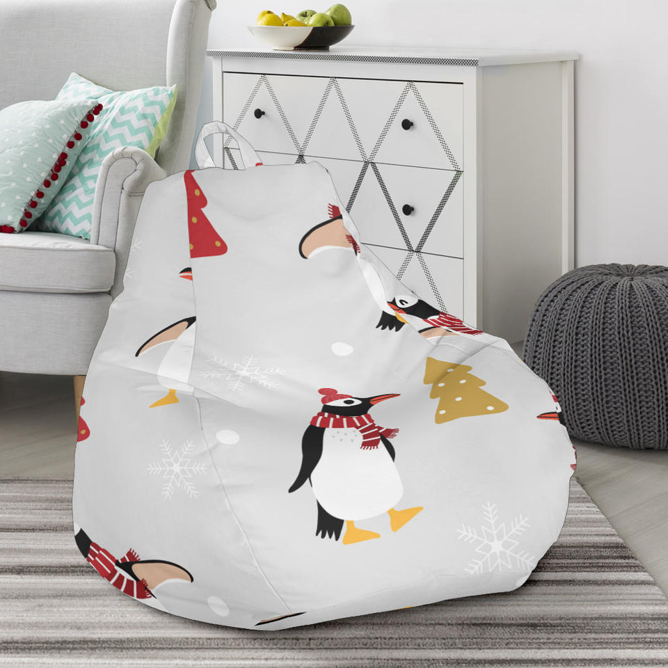 Penguin Christmas Tree Pattern Bean Bag Cover