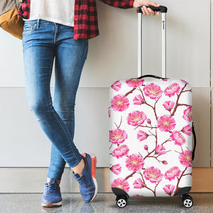 Pink Sakura Pattern Luggage Covers