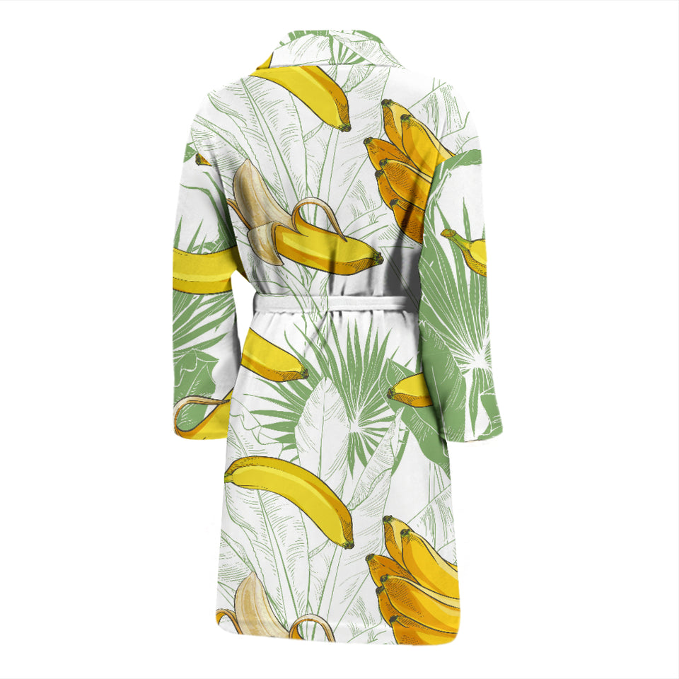 Banana Pattern Background Men Bathrobe