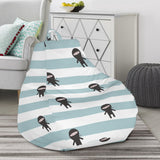 Ninja Pattern Stripe Background Bean Bag Cover