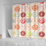 Donut Pattern Shower Curtain Fulfilled In US