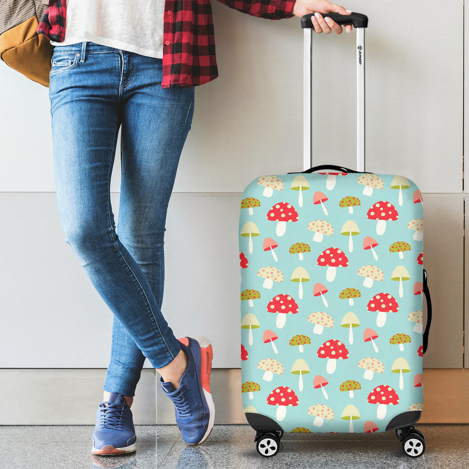 Mushroom Pattern Background Luggage Covers