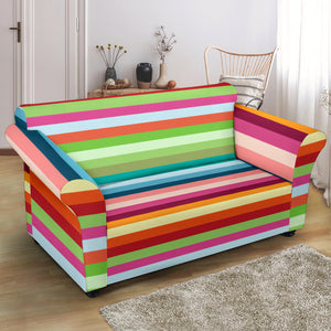 Rainbow Pattern Loveseat Couch Slipcover