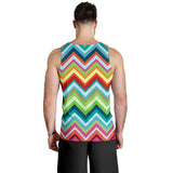 Rainbow Zigzag Chavron Pattern Men Tank Top