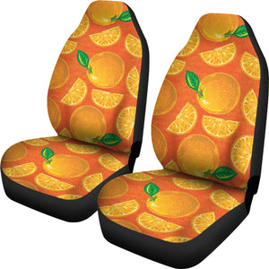 Orange Pattern background Universal Fit Car Seat Covers