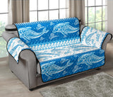 Dolphin Tribal Pattern Ethnic Motifs Loveseat Couch Cover Protector