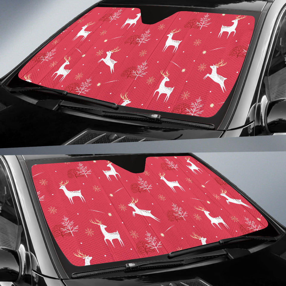 Deer Pattern Background Car Sun Shade