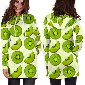 Kiwi Pattern Women Hoodie Dress