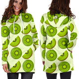 Kiwi Pattern Women Hoodie Dress