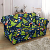 Christmas Tree Snowflake Pattern Loveseat Couch Slipcover