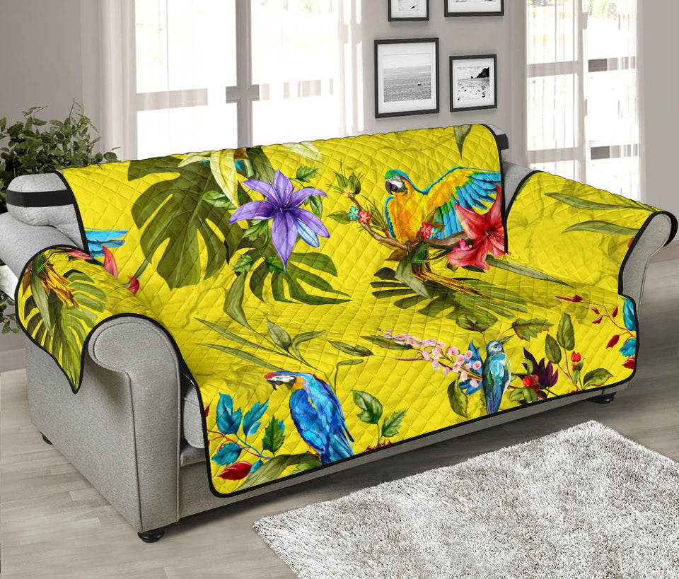 Colorful Parrot Pattern Sofa Cover Protector