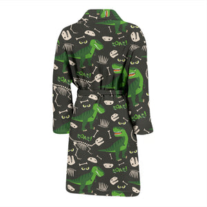 Dinosaur Pattern Men Bathrobe