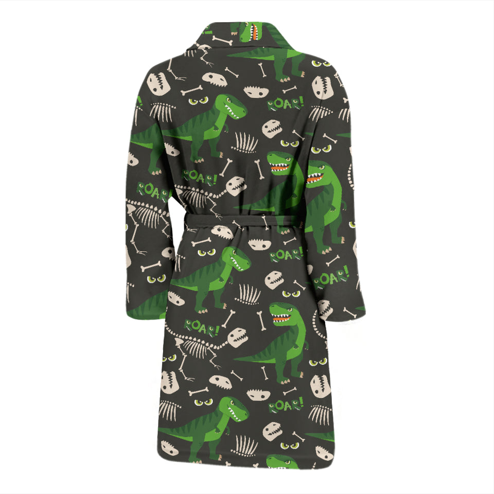 Dinosaur Pattern Men Bathrobe