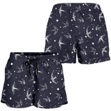 Swallow Pattern Print Design 02 Women Shorts