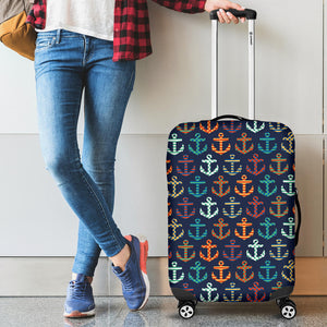 Colorful Anchor Dot Stripe Pattern Luggage Covers