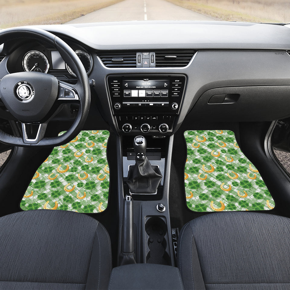 Horseshoes Pattern Print Design 05 Front and Back Car Mats