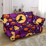 Halloween Pumpkin Witch Pattern Loveseat Couch Slipcover