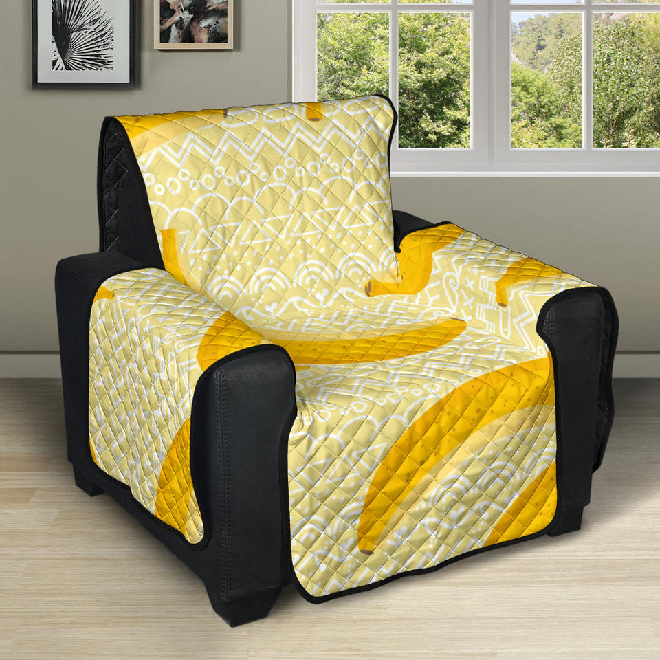 Banana Pattern Tribel Background Recliner Cover Protector