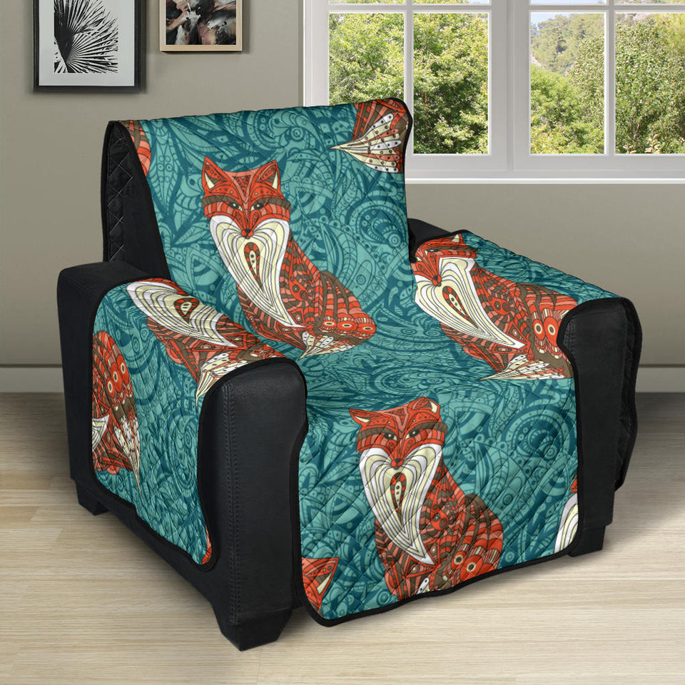 Fox Tribal Pattern Background Recliner Cover Protector