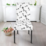 Engine Piston Random Pattern Print Design 04 Dining Chair Slipcover