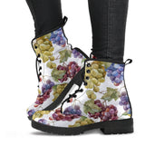 Grape Pattern Leather Boots