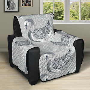 Swan Gray Pattern Recliner Cover Protector