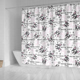 Boston Terrier Pattern Shower Curtain Fulfilled In US