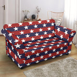 USA Star Pattern Background Loveseat Couch Slipcover