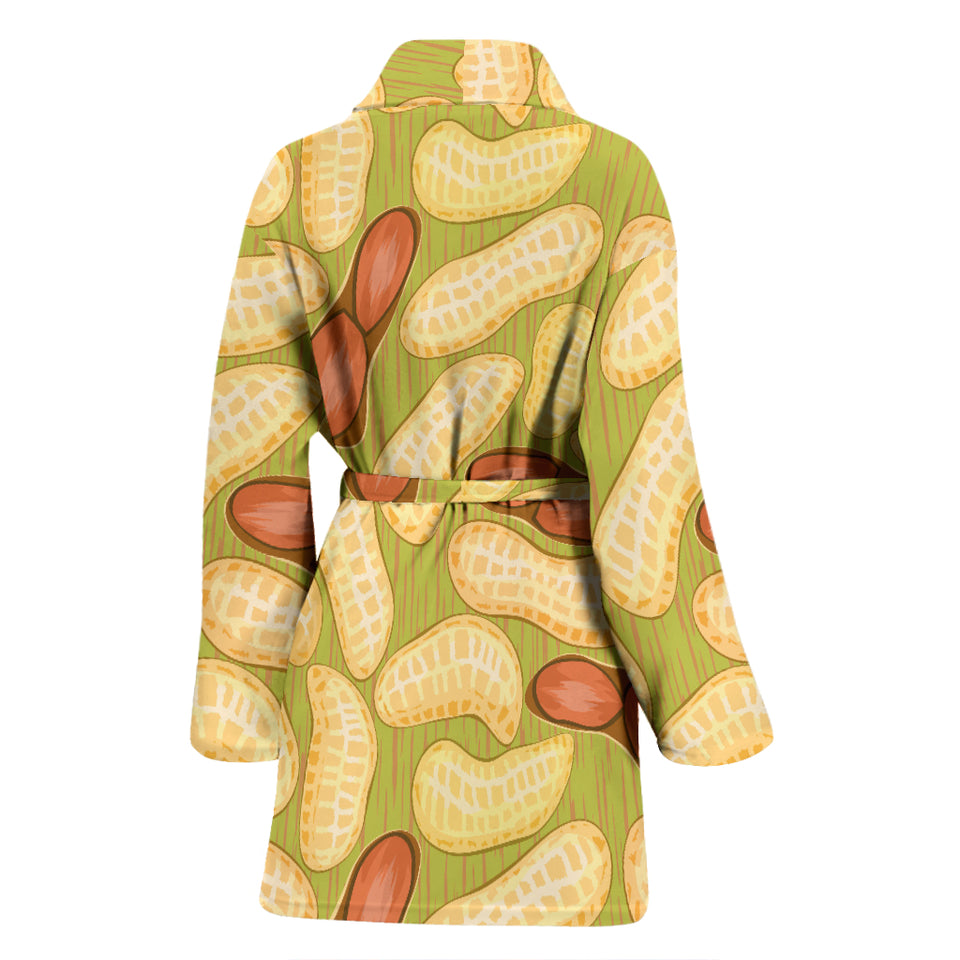 Peanut Pattern Theme Women Bathrobe