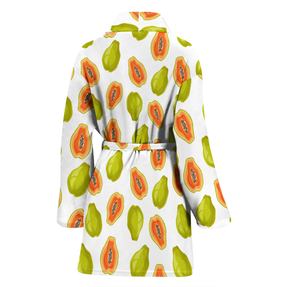 Papaya Pattern Theme Women Bathrobe