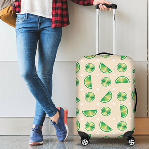 Lime Pattern Luggage Covers