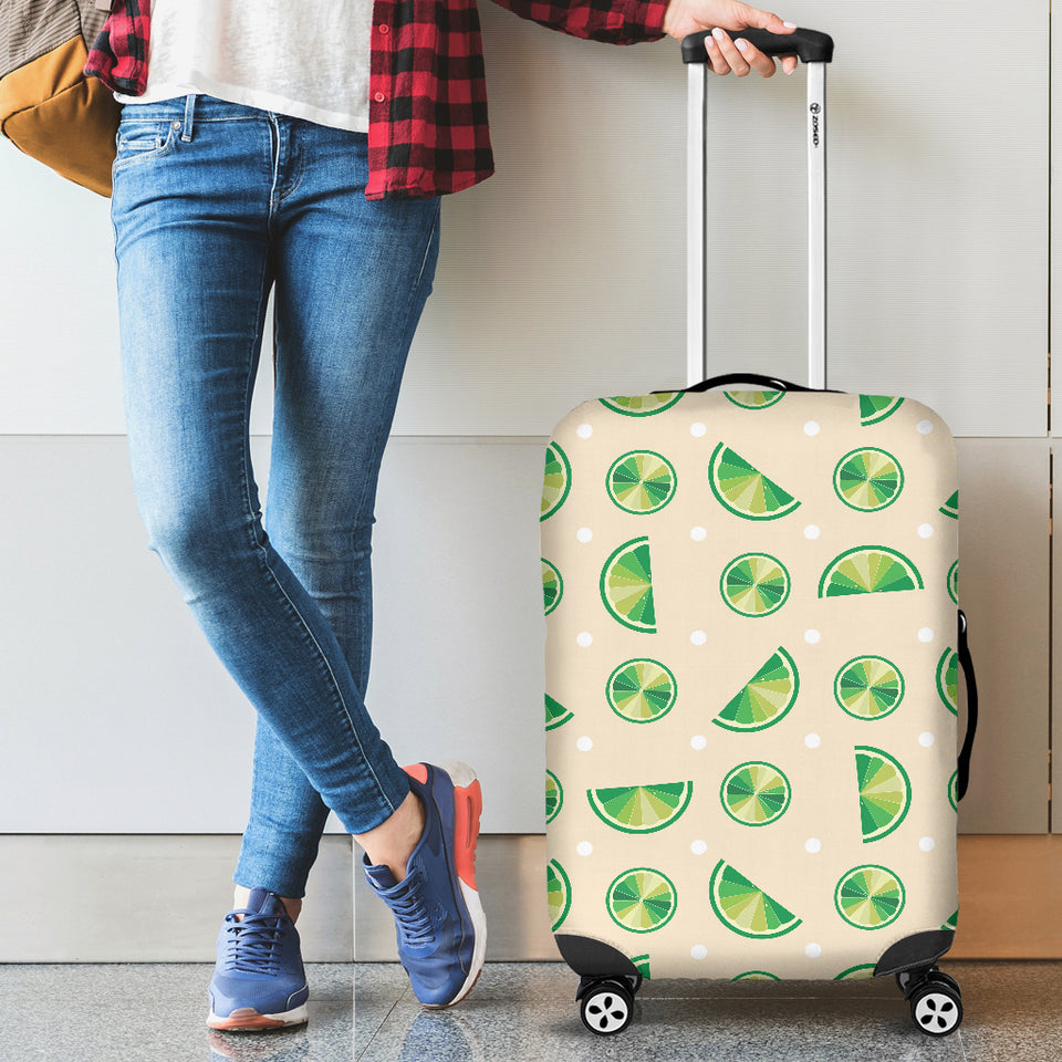 Lime Pattern Luggage Covers