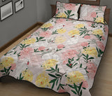 Swan Flower Pattern Quilt Bed Set