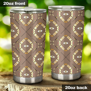 Traditional Boomerang Aboriginal Pattern Tumbler