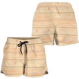 Wood Printed Pattern Print Design 05 Women Shorts