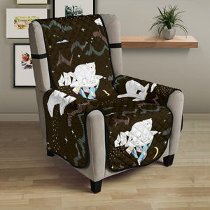 Polar Bear Pattern Background Chair Cover Protector