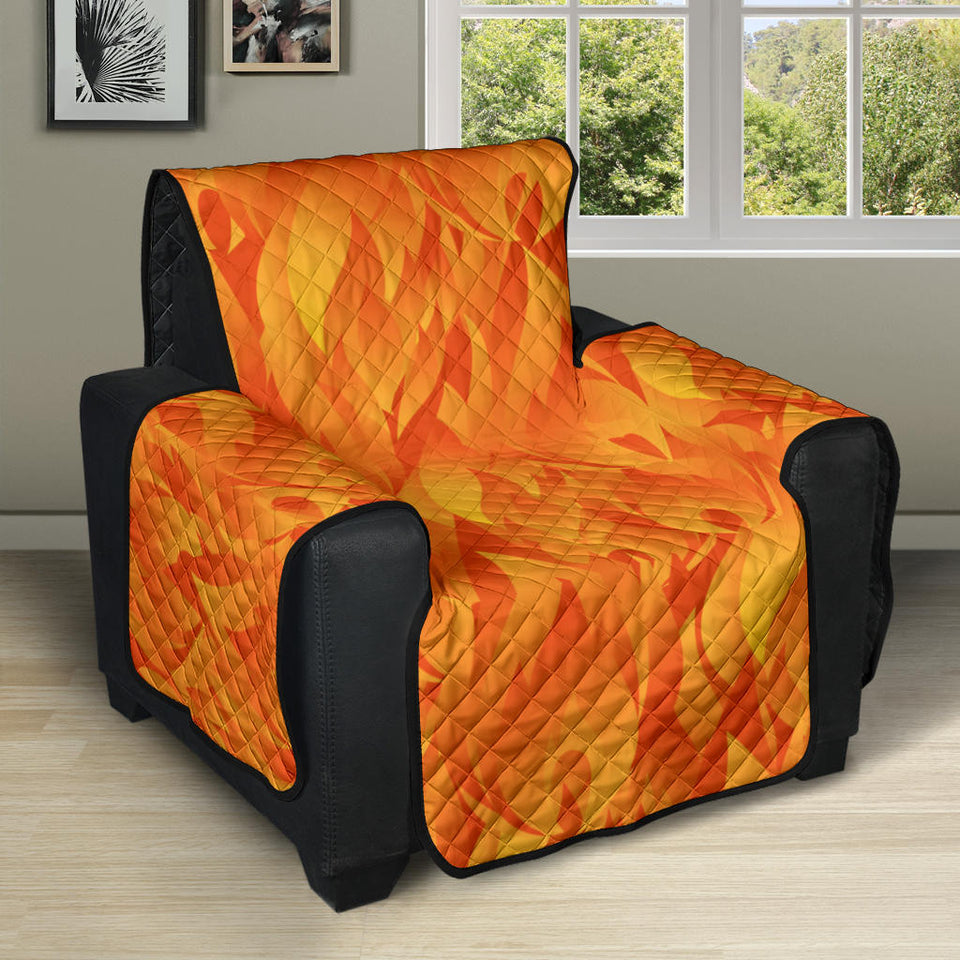 Red Flame Fire Pattern Recliner Cover Protector