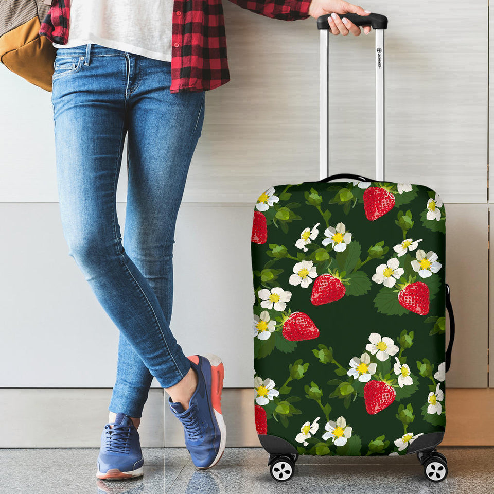 Strawberry Pattern Background Luggage Covers