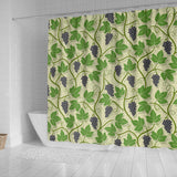 Grape Leaves Pattern Shower Curtain Fulfilled In US