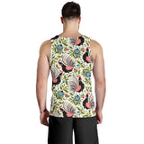 Rooster Chicken Leaves Pattern Men Tank Top