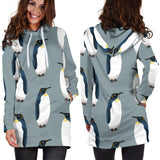 Penguin Pattern Theme Women Hoodie Dress